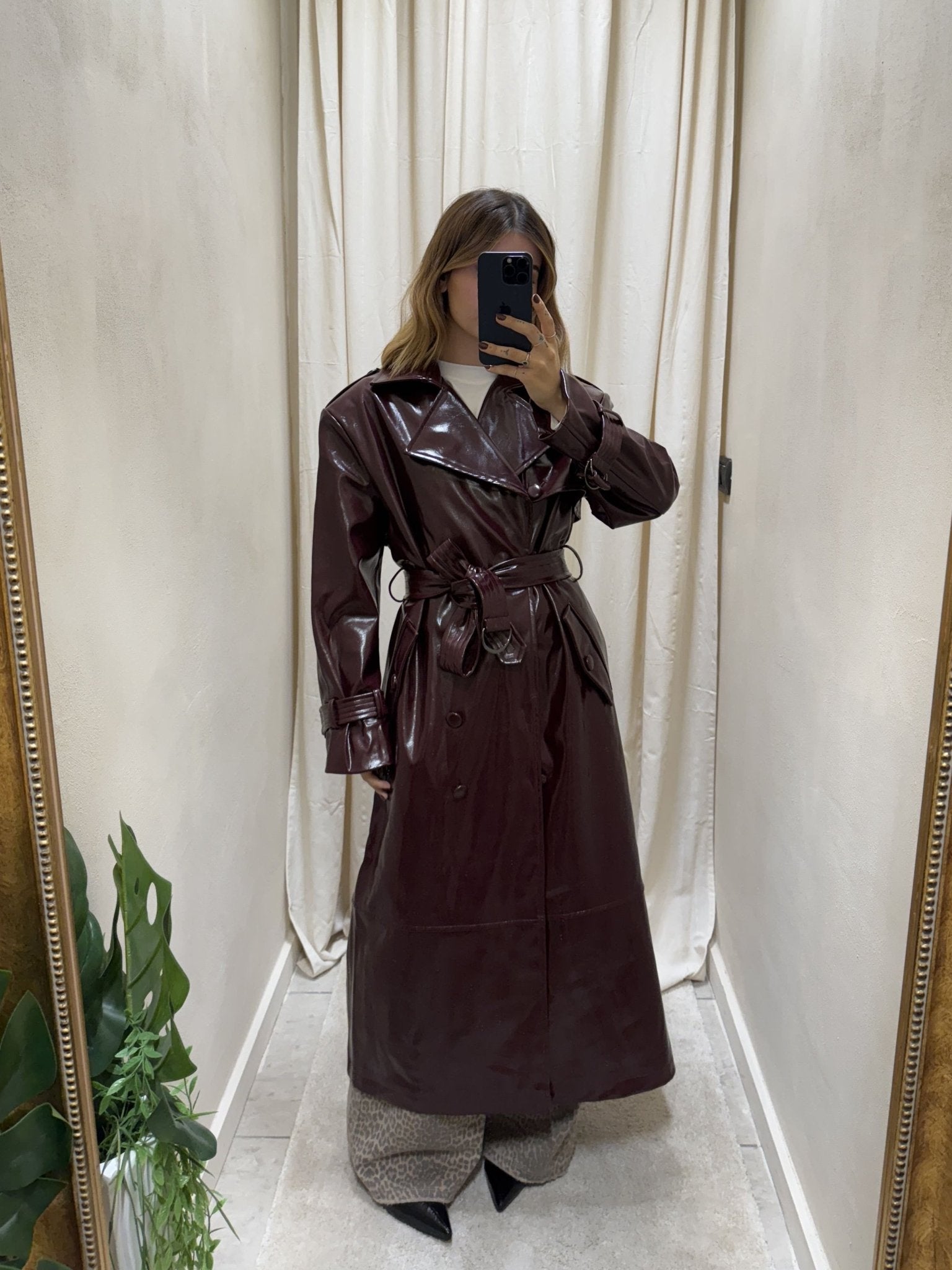 Trench Gizem lungo effetto vinile TwentyFourhaitch - GiuGiò | Shop online