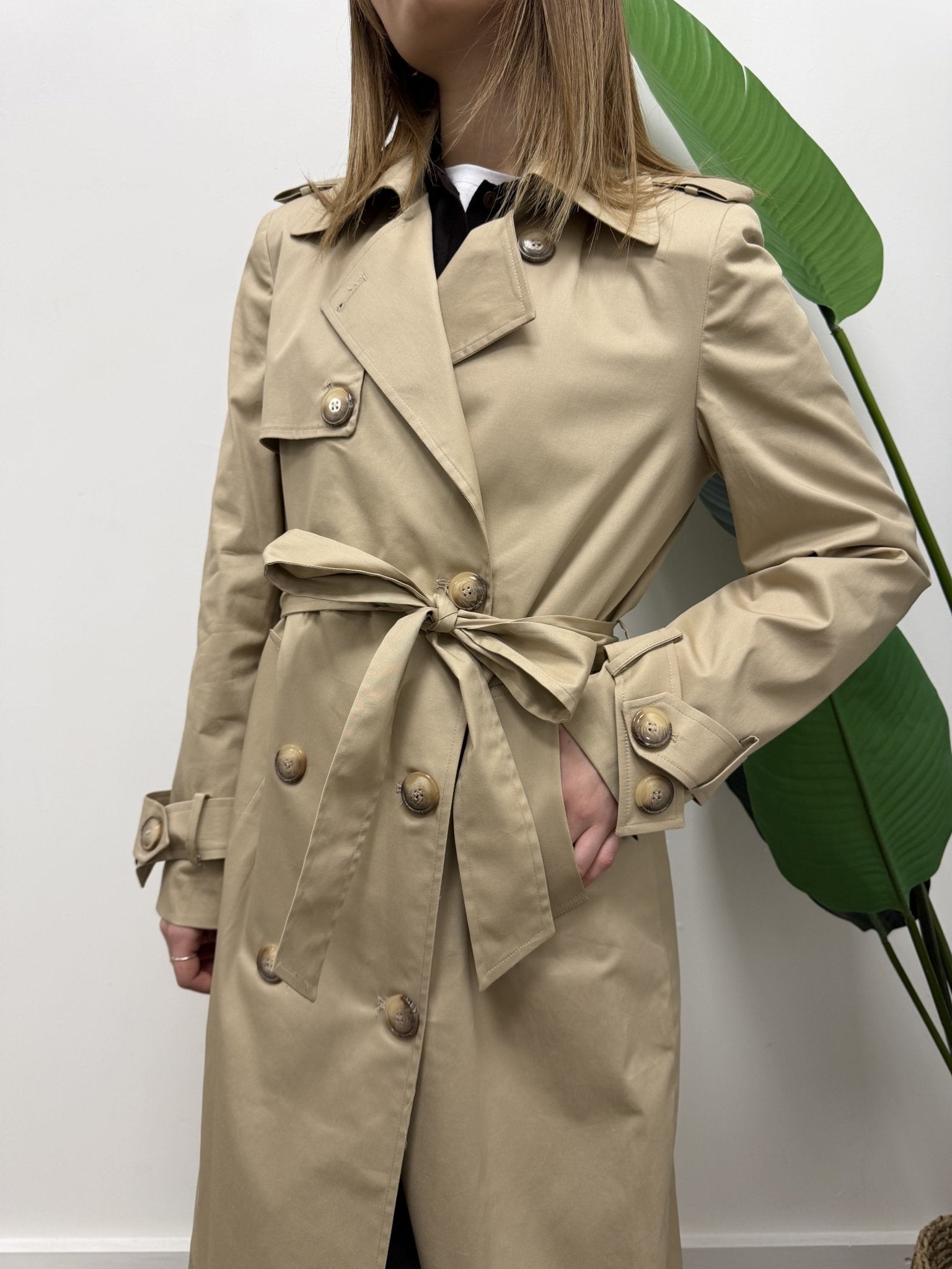 Trench lungo con cintura Susy Mix - GiuGiò | Shop online