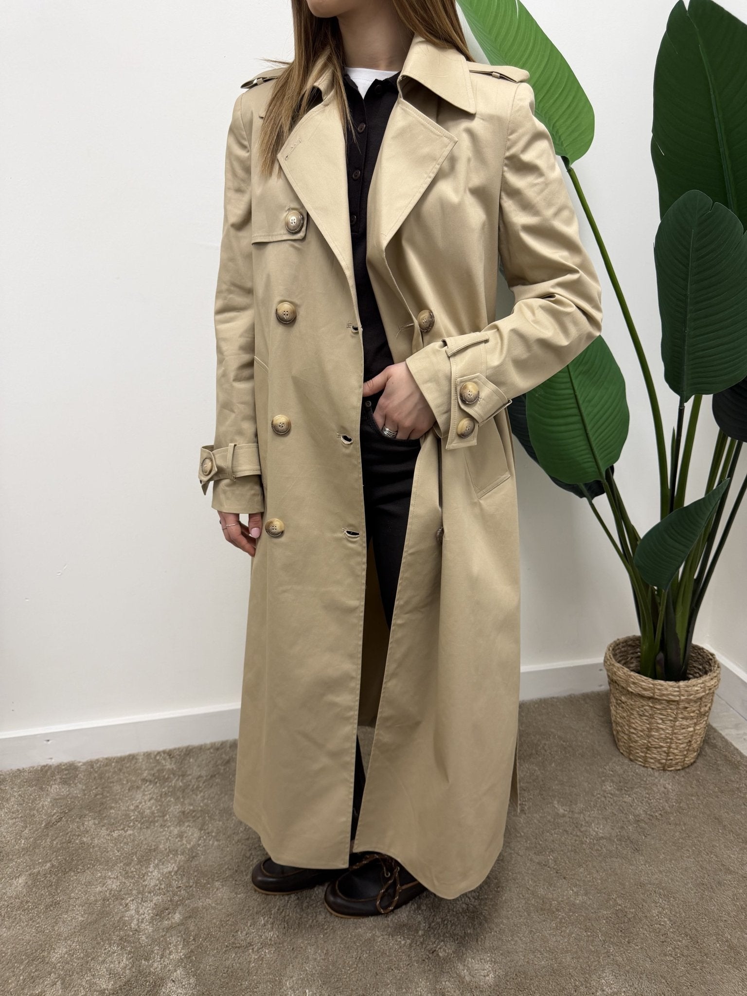 Trench lungo con cintura Susy Mix - GiuGiò | Shop online