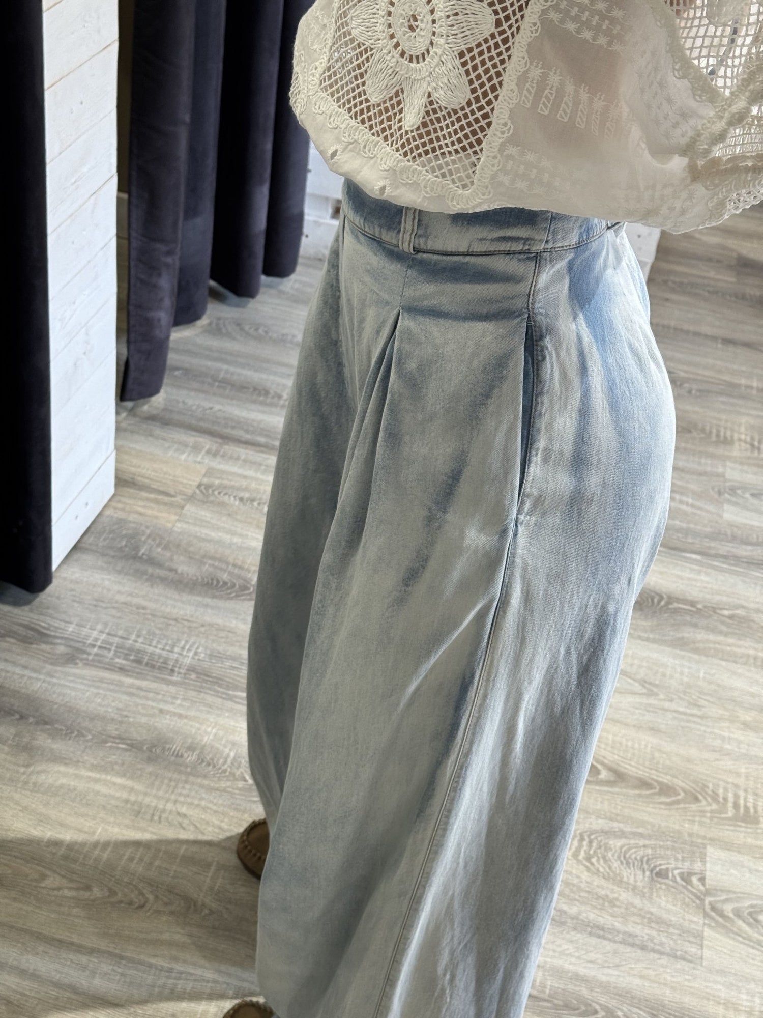 Tuta combinata sangallo e denim Tensione In - GiuGiò | Shop online