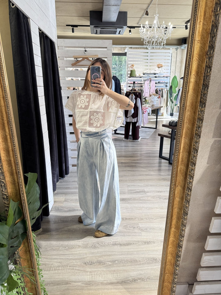 Tuta combinata sangallo e denim Tensione In - GiuGiò | Shop online