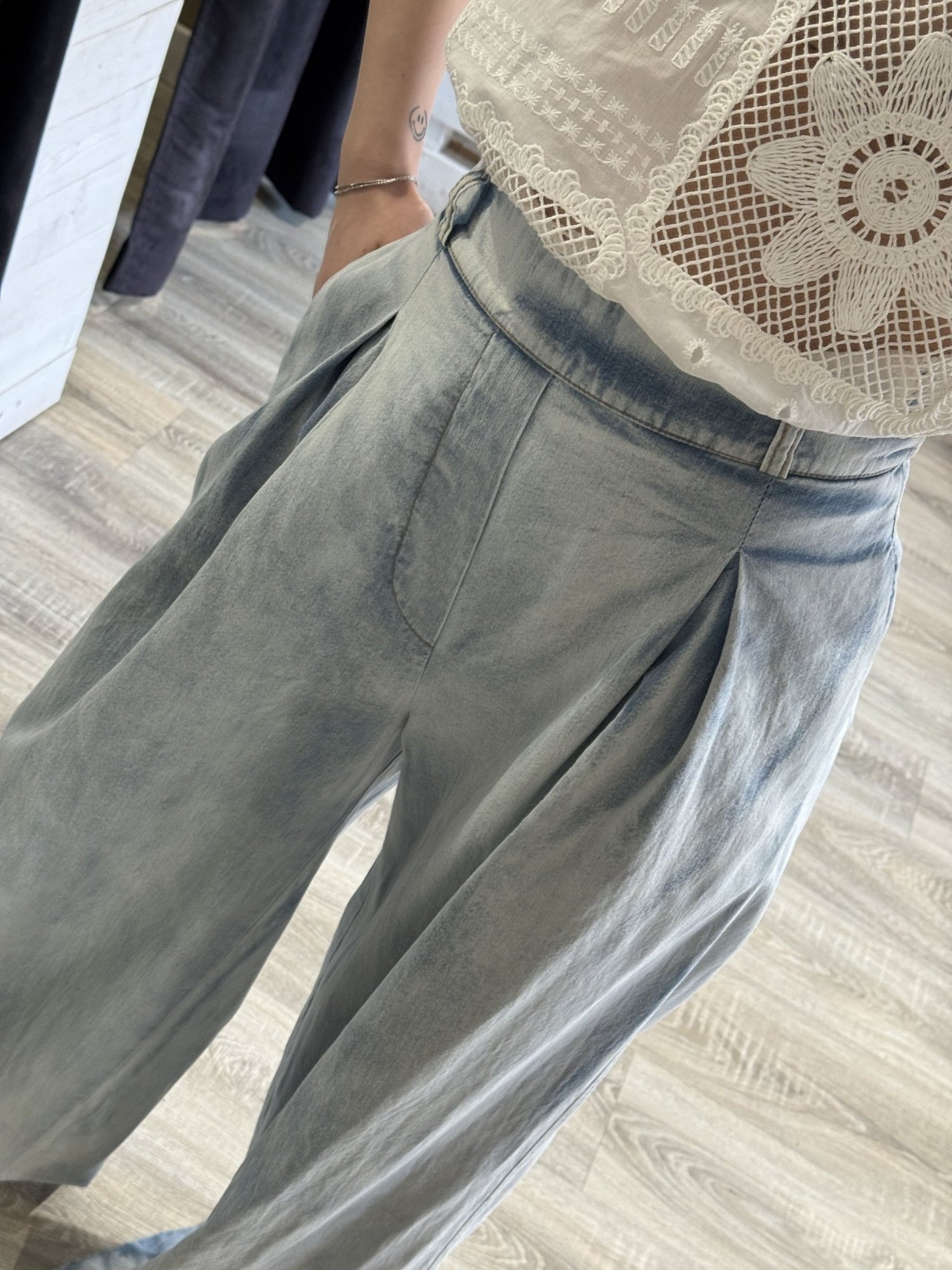 Tuta combinata sangallo e denim Tensione In - GiuGiò | Shop online
