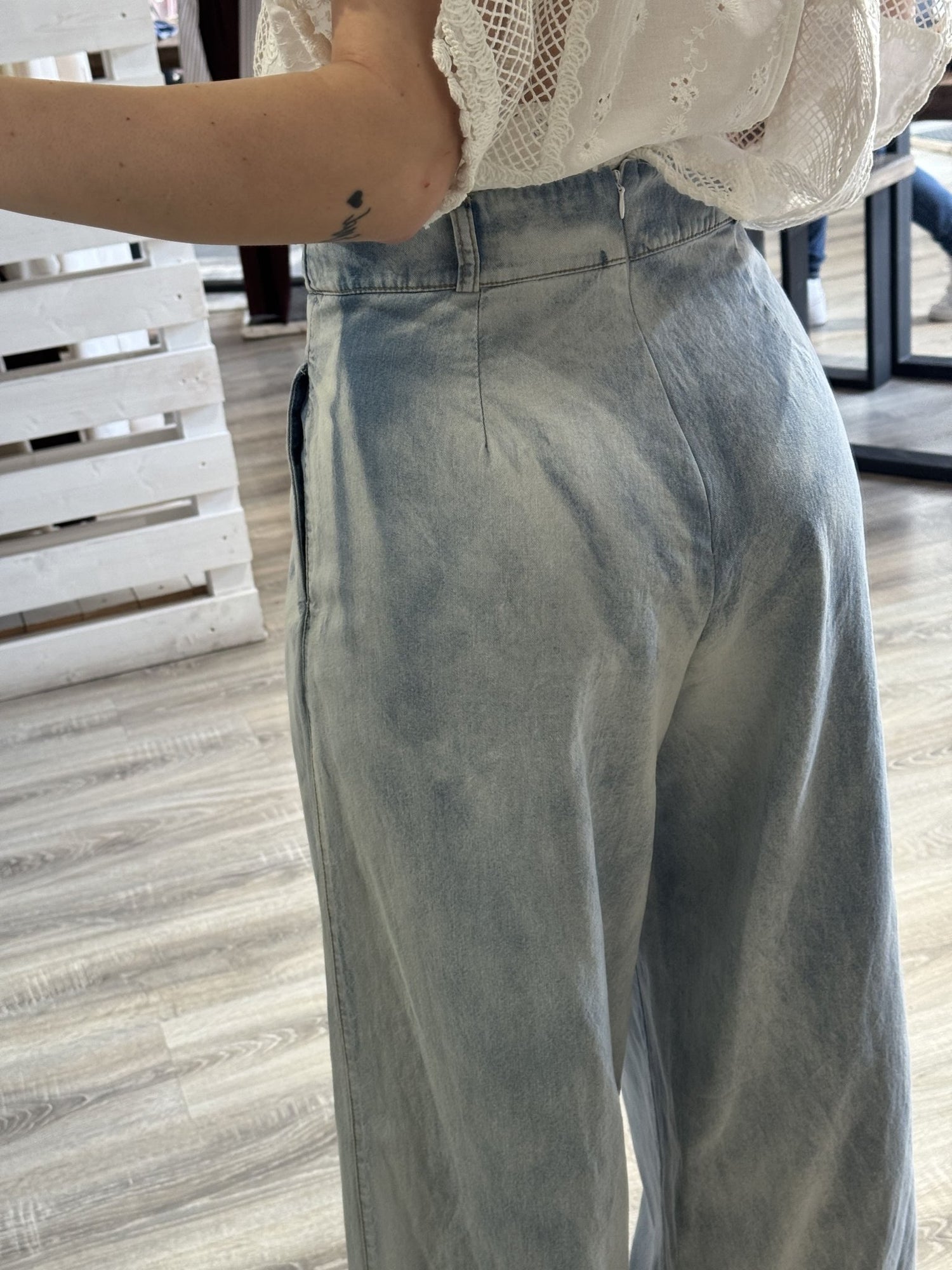 Tuta combinata sangallo e denim Tensione In - GiuGiò | Shop online