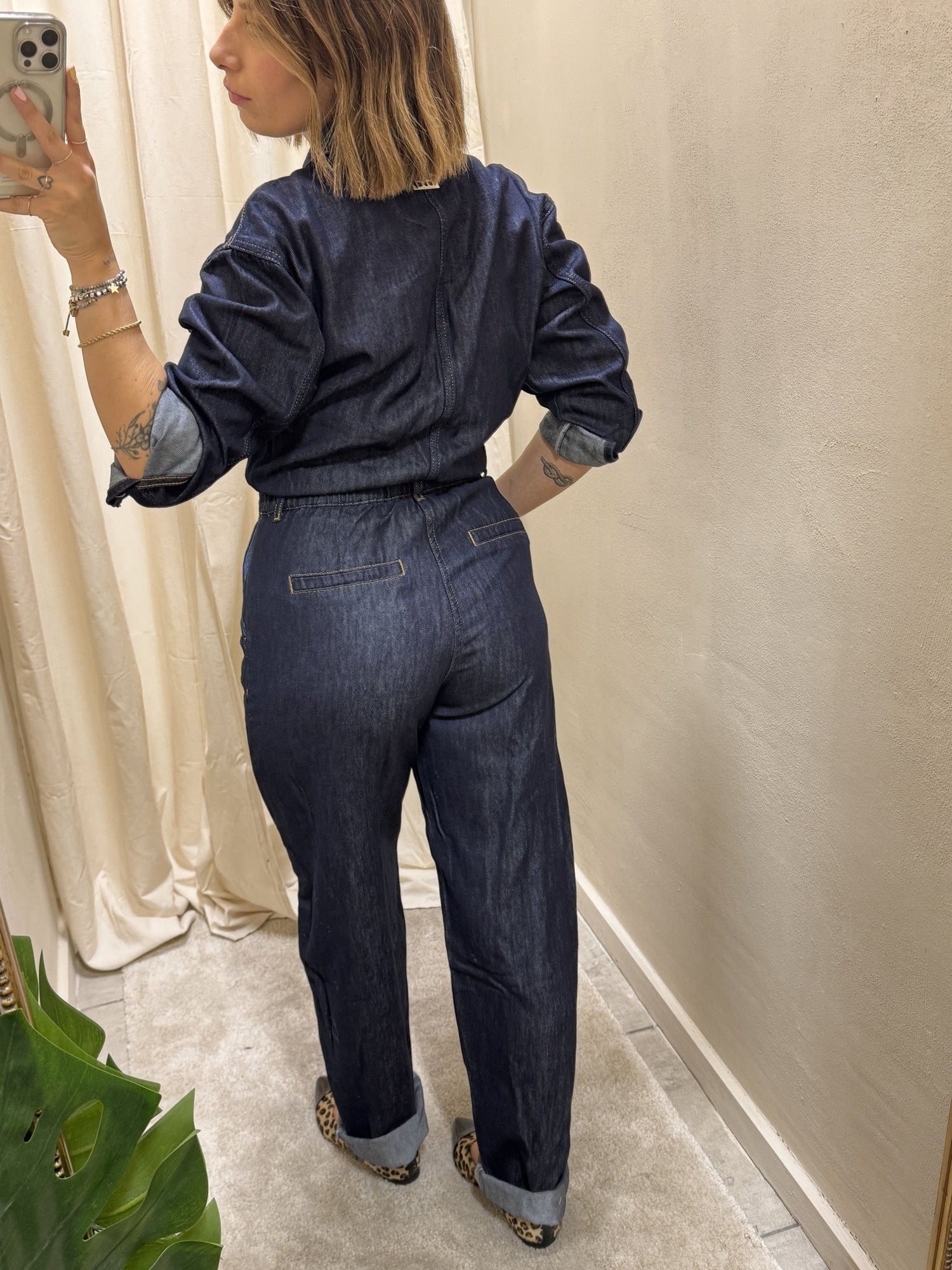 Tuta in denim wide leg BSB - GiuGiò | Shop online