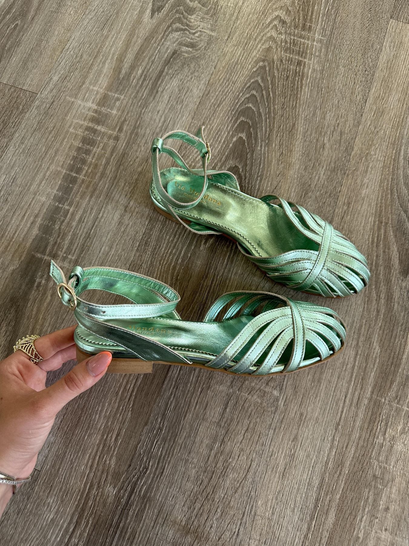 Sandalo ragnetto laminato Via Mondana